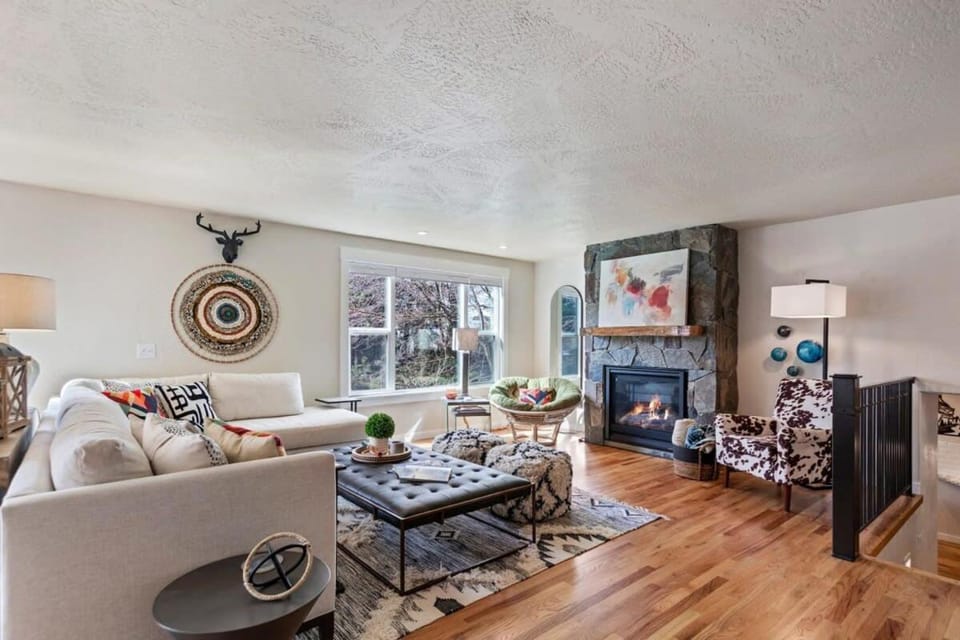 Day, Living room, fireplace, furniture