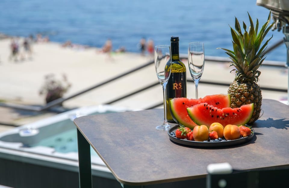 Summer, Garden, Sea view