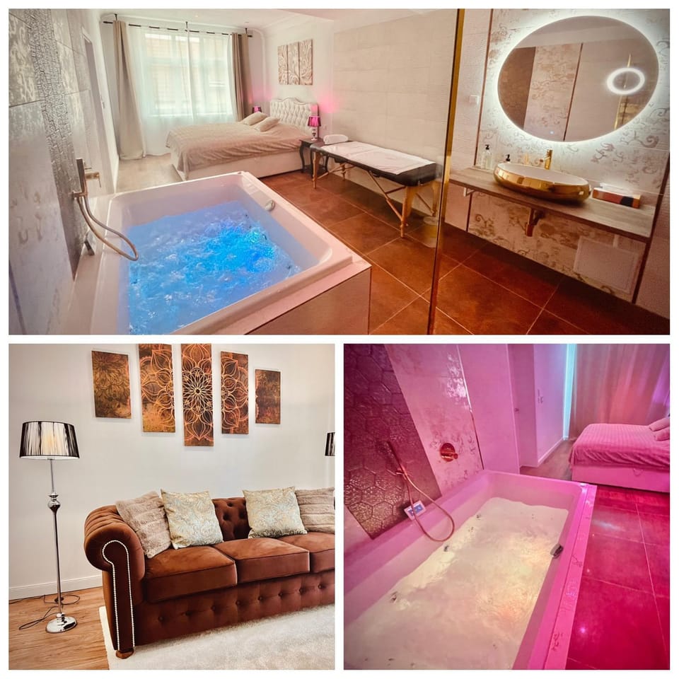 Bed, Hot Tub, Living room, Photo of the whole room, Bath