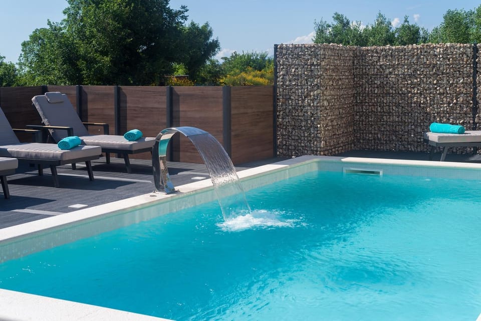 Pool view, Swimming pool, Swimming pool, sunbed