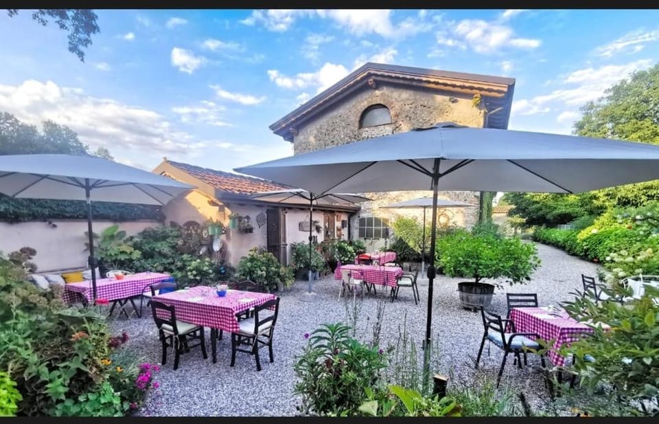 Property building, Patio, Restaurant/places to eat, Spring, Day, Garden, Dining area, Garden view