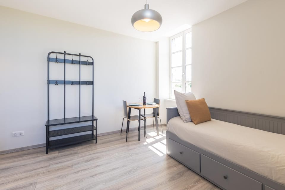 Property building, Living room, Bedroom