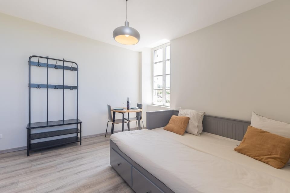 Property building, Living room, Bedroom