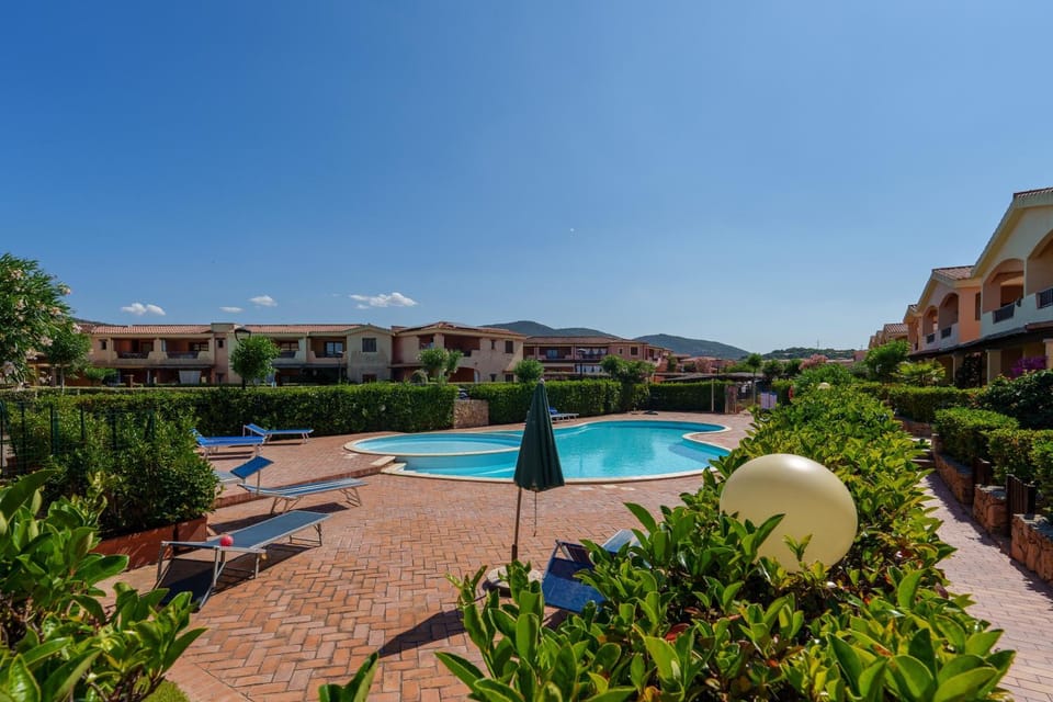 Property building, Living room, Swimming pool