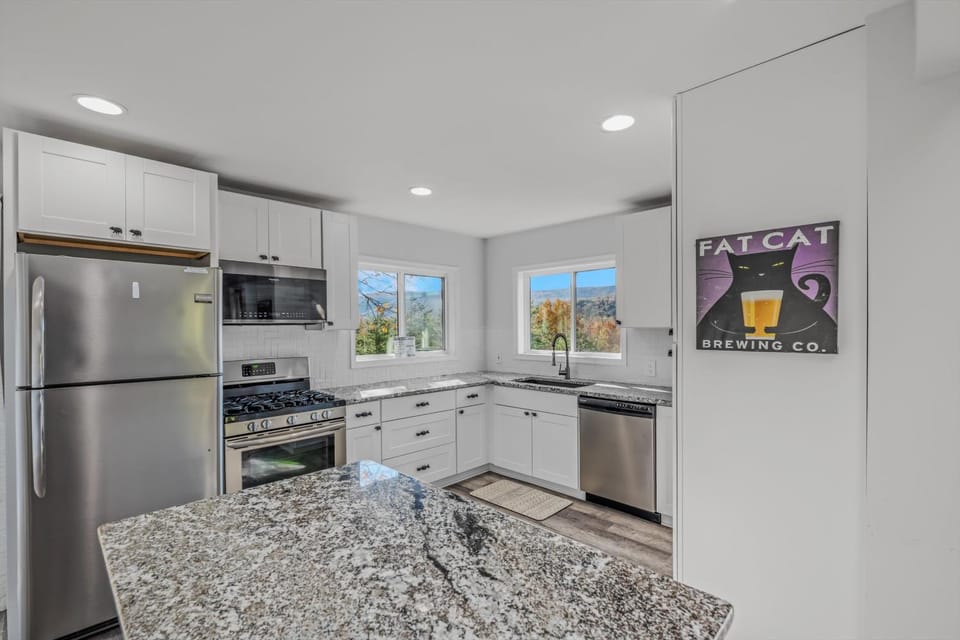 dishwasher, microwave, oven, stove, kitchen