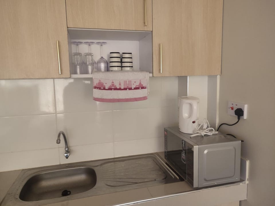 Kitchen or kitchenette, minibar