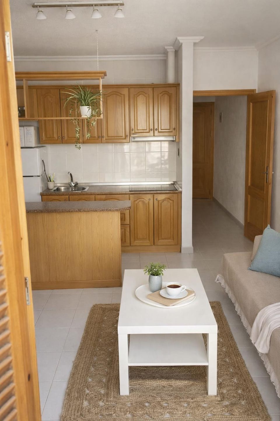 Kitchen or kitchenette, Living room, Dining area