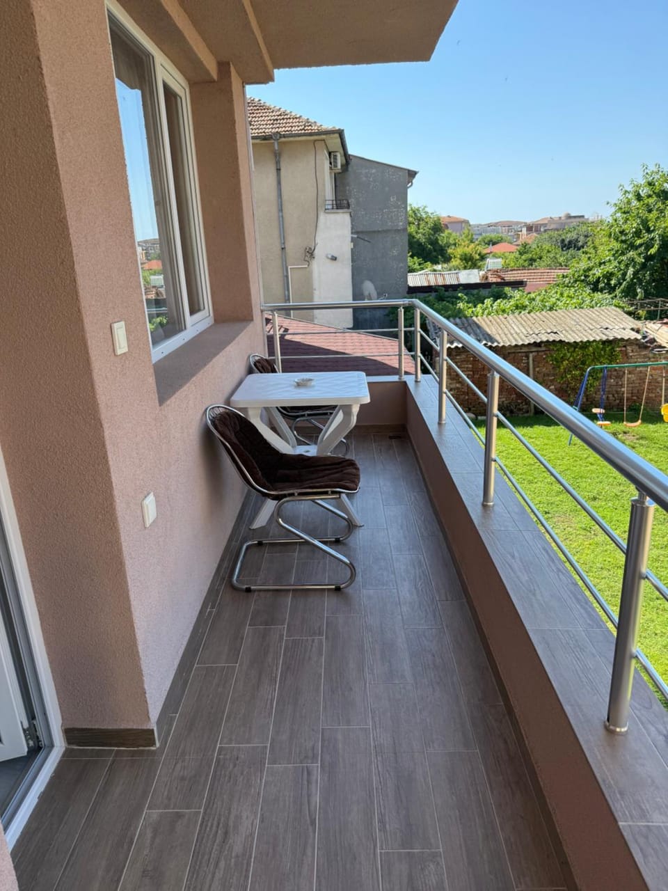 Patio, Day, Natural landscape, View (from property/room), Balcony/Terrace, Living room, Seating area, Dining area