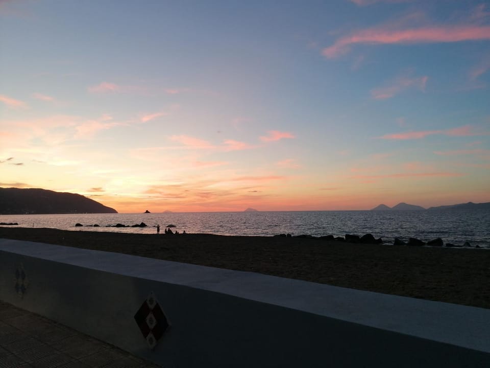 Natural landscape, Sea view, Sunset