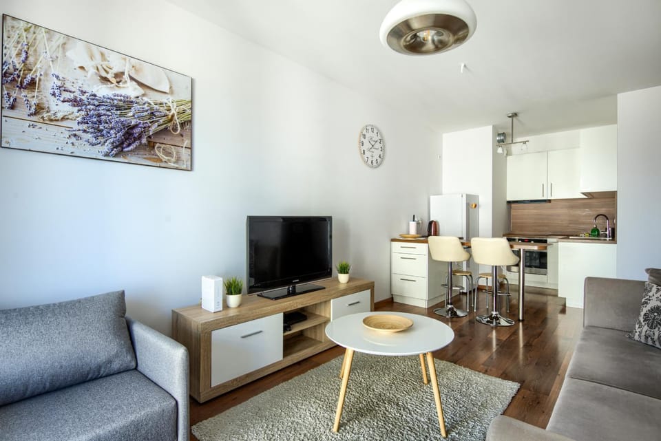 TV and multimedia, Kitchen or kitchenette, Living room, Seating area