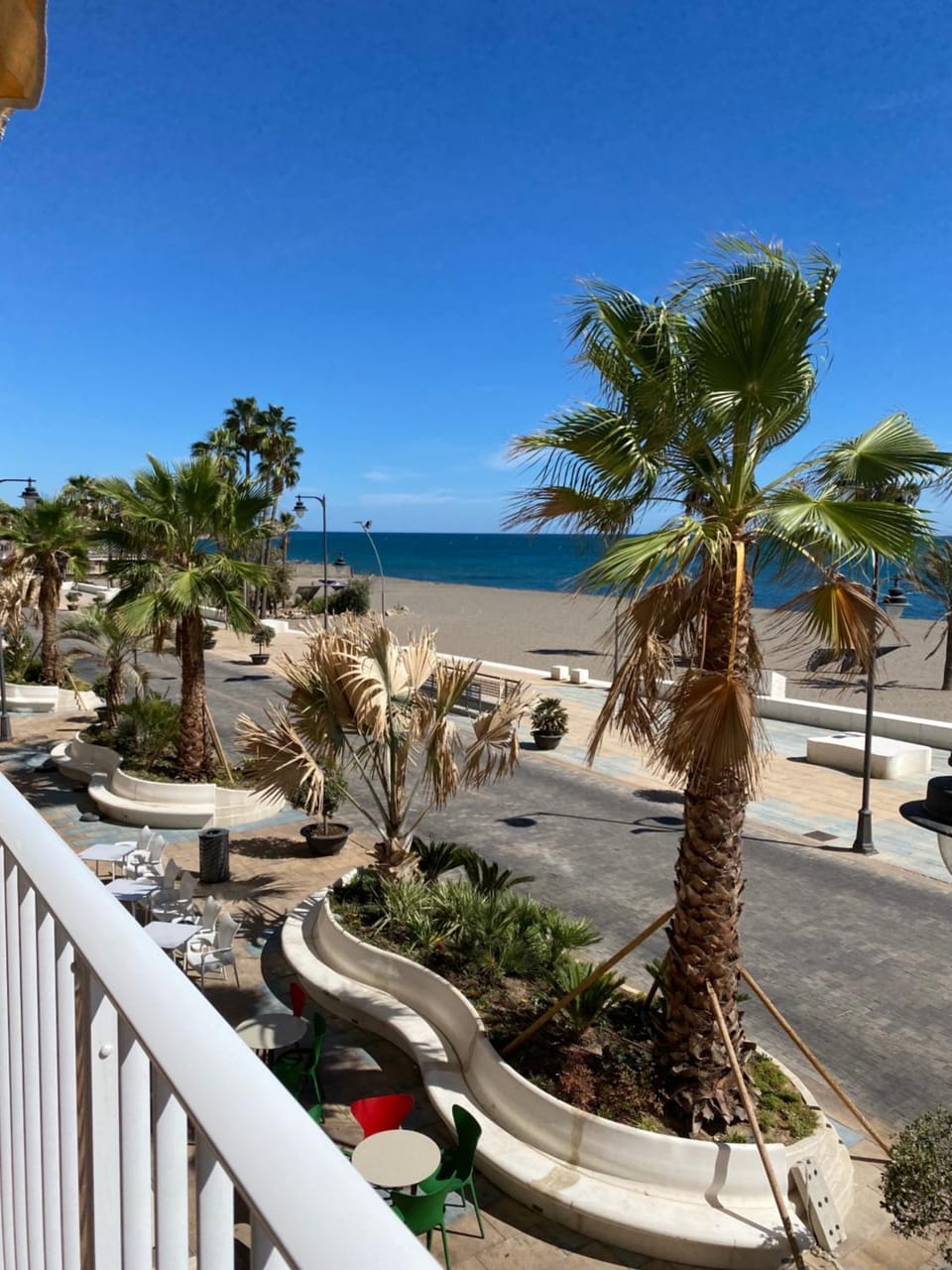 Patio, Natural landscape, Summer, View (from property/room), Balcony/Terrace, Beach, Sea view, Sea view, Street view, Sunrise
