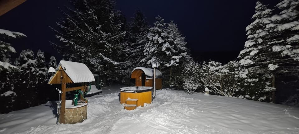 Night, Natural landscape, Winter