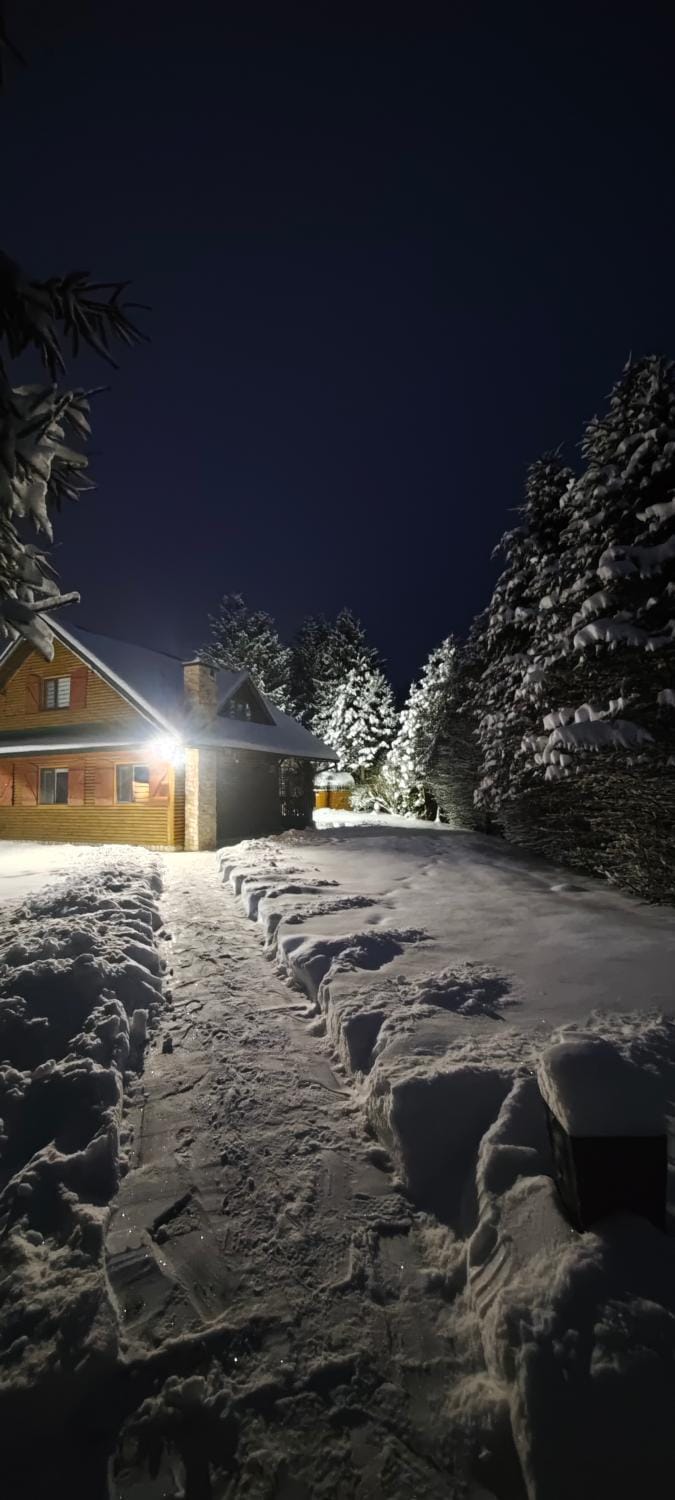 Property building, Night, Natural landscape, Winter