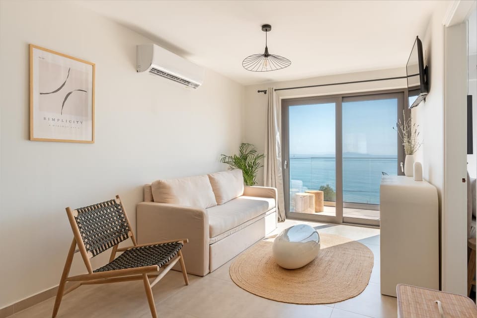 Living room, Seating area, Sea view