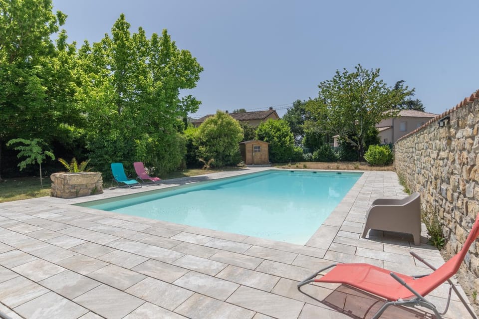 Property building, Living room, Swimming pool