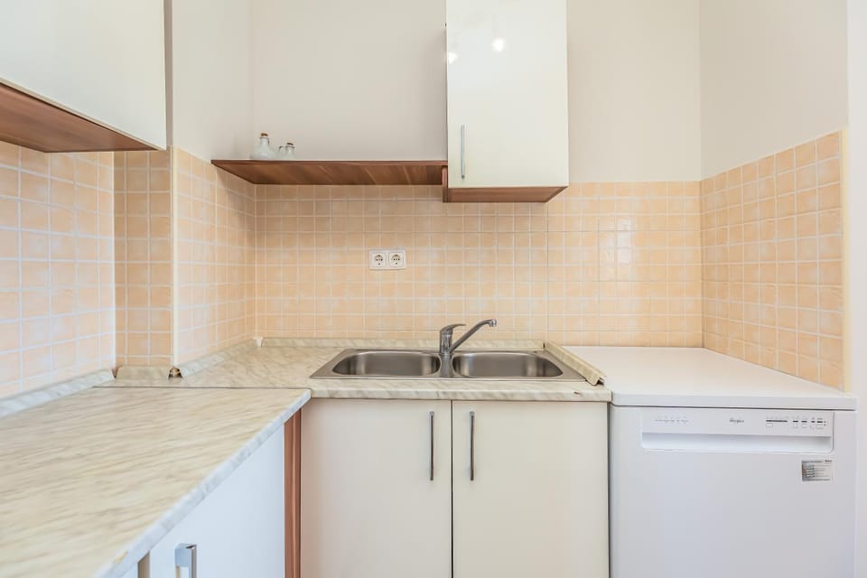 Kitchen or kitchenette, dishwasher