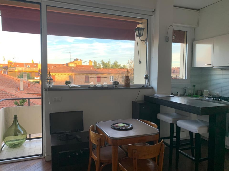 Living room, City view, kitchen