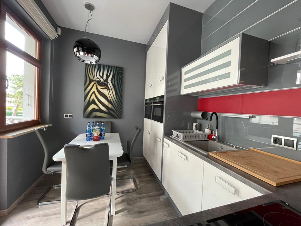 Kitchen or kitchenette, Dining area, stove