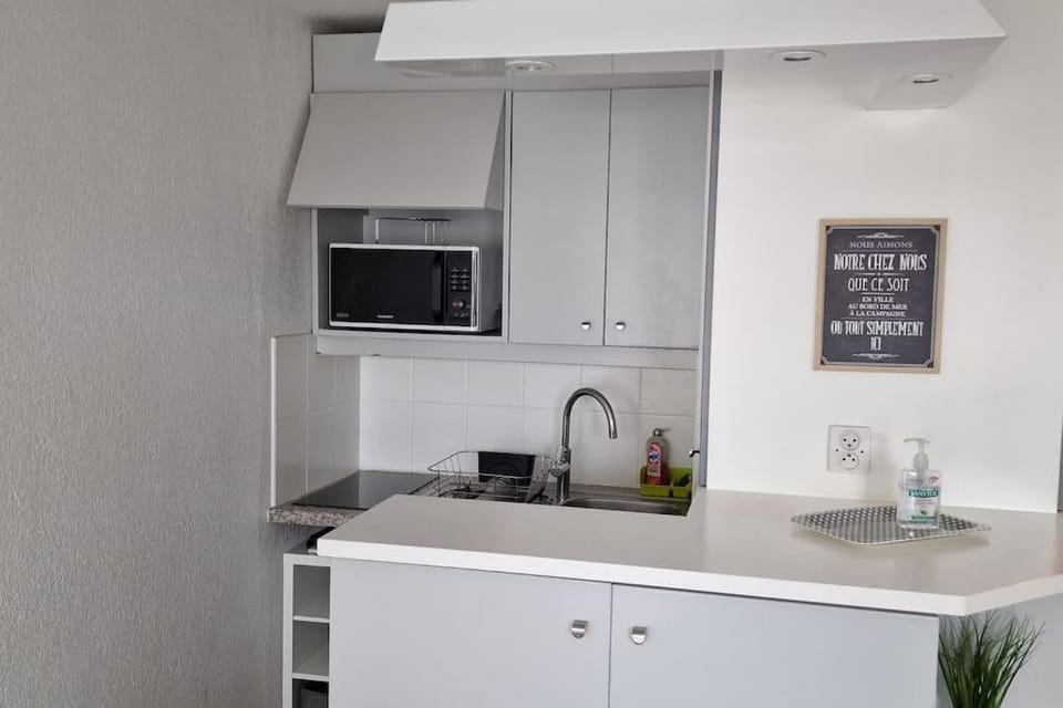 Kitchen or kitchenette, minibar, stove