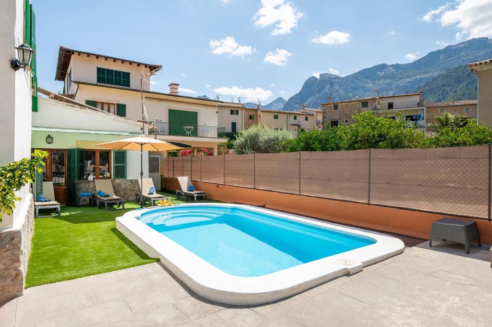 Property building, Living room, Swimming pool