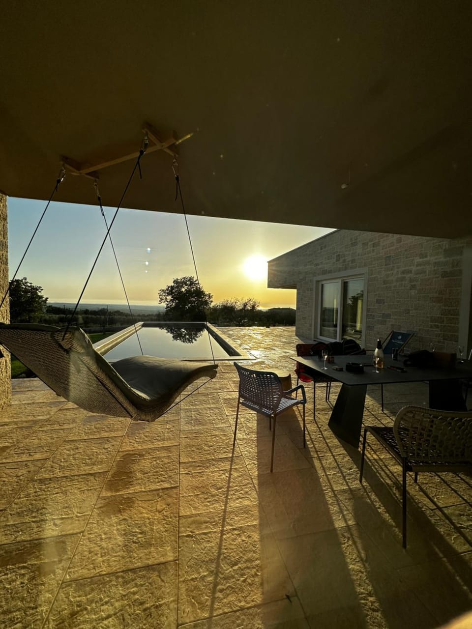 View (from property/room), Balcony/Terrace, Seating area, Sunset