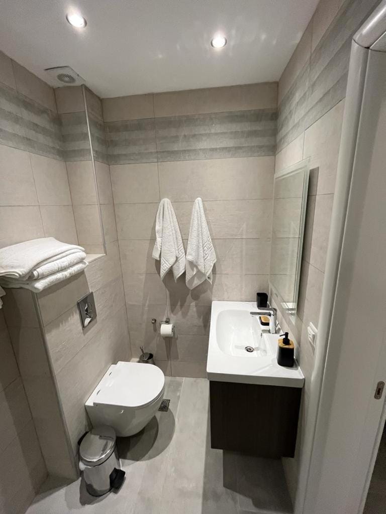 Toilet, Bathroom, towels