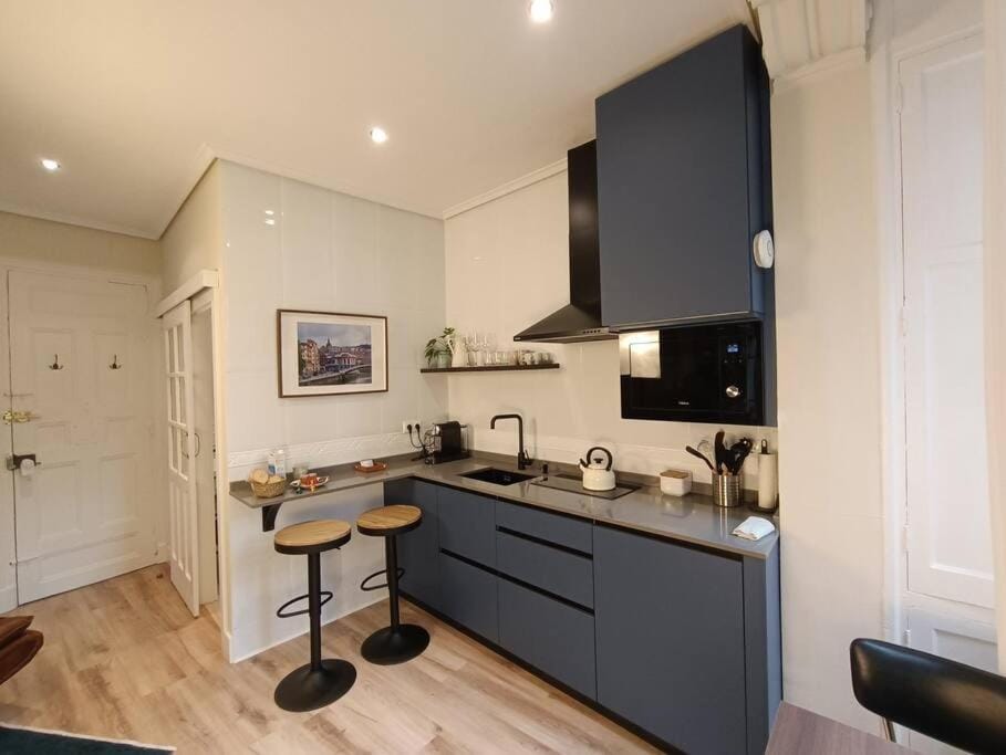 Coffee/tea facilities, Kitchen or kitchenette, minibar, stove, toaster
