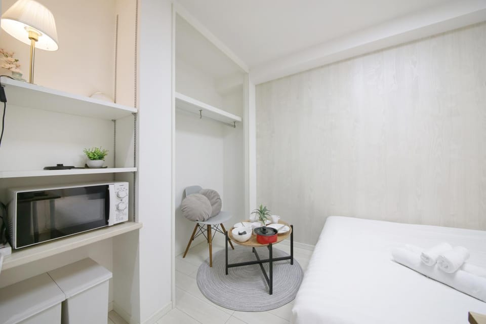 Bed, microwave