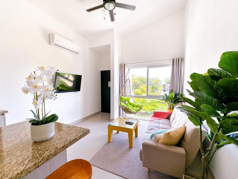 TV and multimedia, Living room, Seating area, fireplace, air conditioner