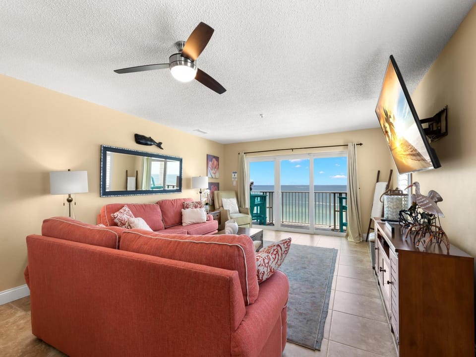 TV and multimedia, Living room, Seating area, Sea view, furniture, air conditioner