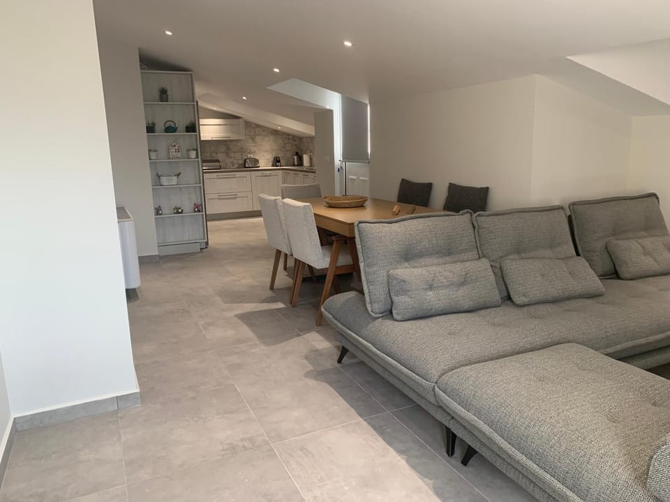Kitchen or kitchenette, Living room, Dining area