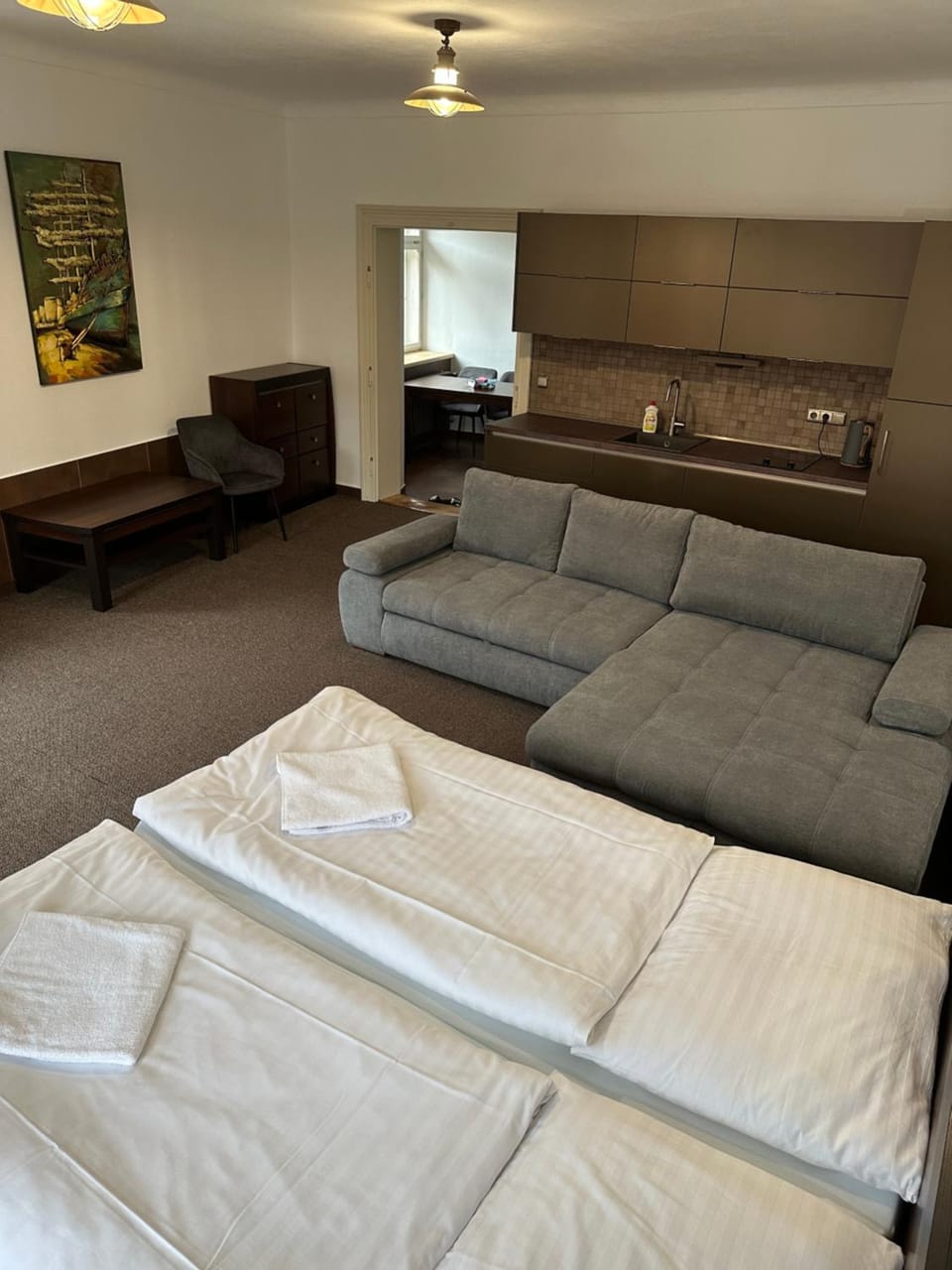 Bed, Living room, Photo of the whole room, Bedroom