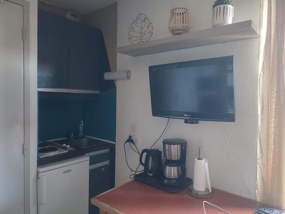 Coffee/tea facilities, Kitchen or kitchenette, oven, stove
