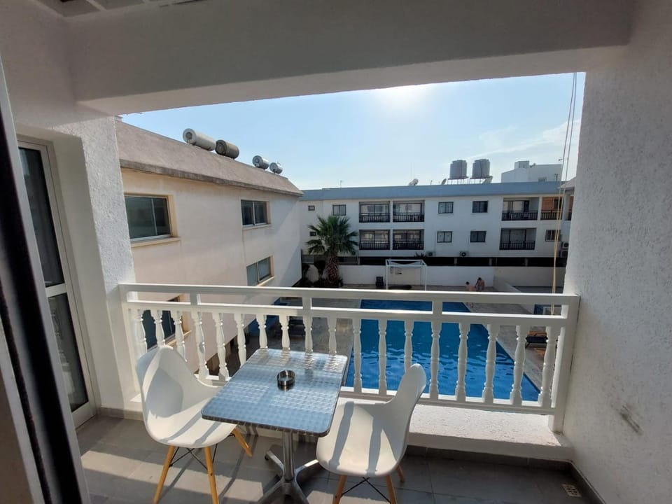 Property building, Day, View (from property/room), Balcony/Terrace, Pool view, Swimming pool