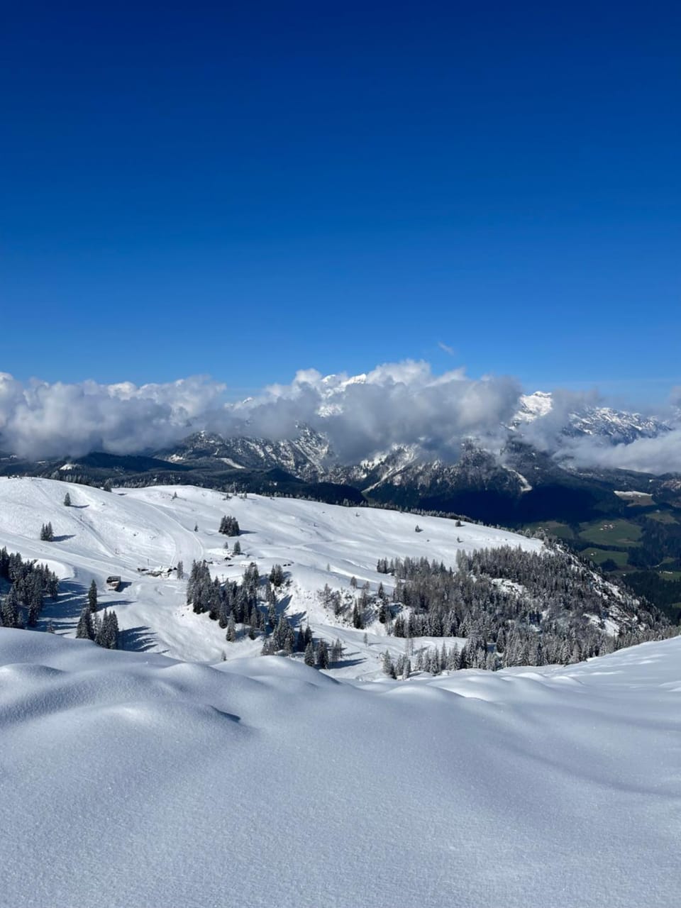 Natural landscape, Winter, Skiing, Mountain view