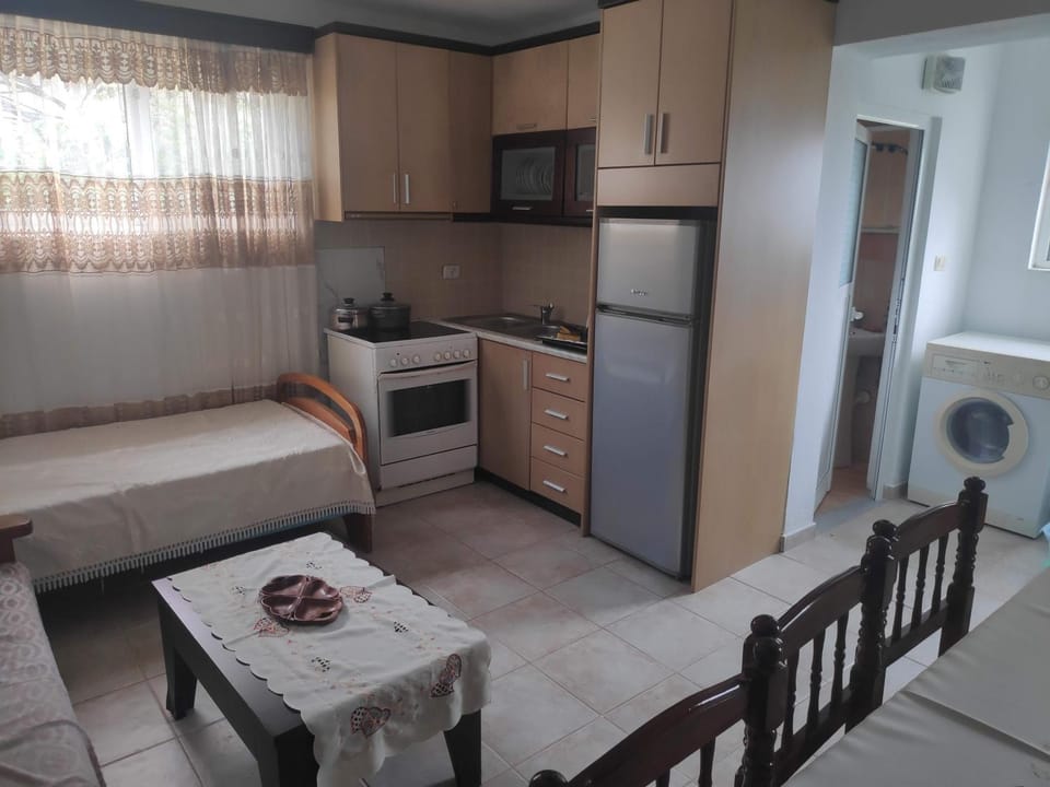 Living room, kitchen