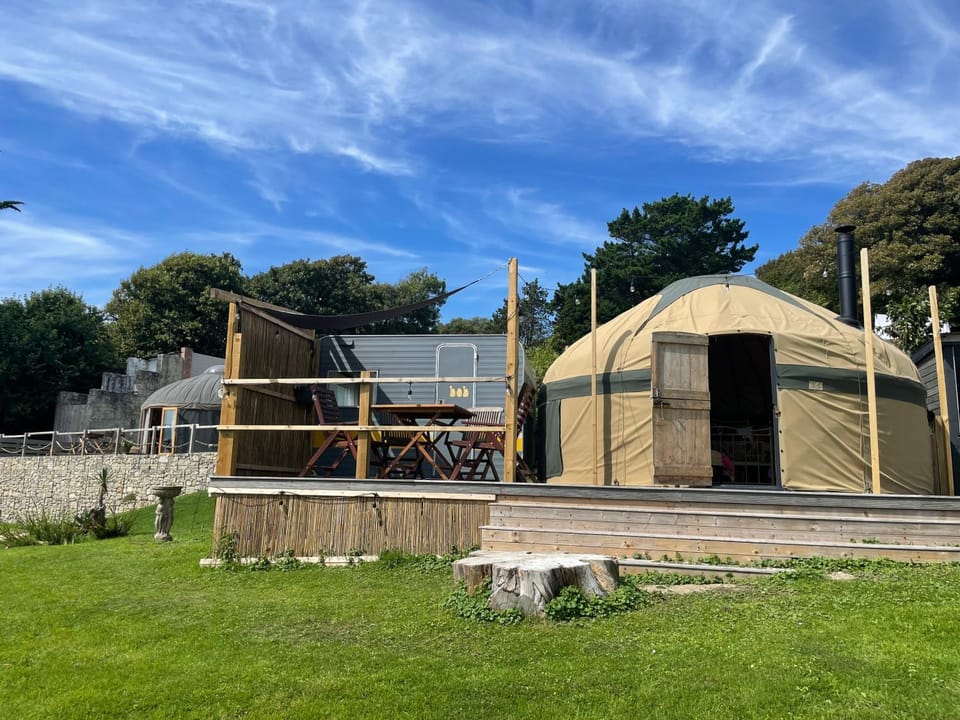 Puckaster Cove Garden Yurt Luxury tent in England