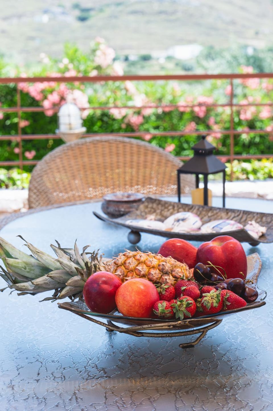 Day, View (from property/room), Balcony/Terrace, Food and drinks, Seating area, Food, Garden view, Mountain view