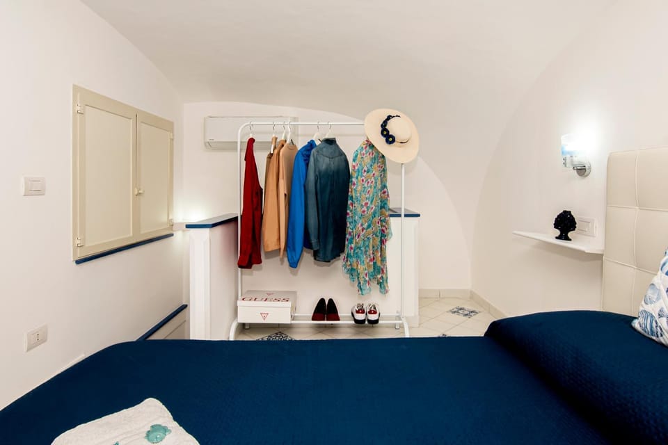 Bed, wardrobe