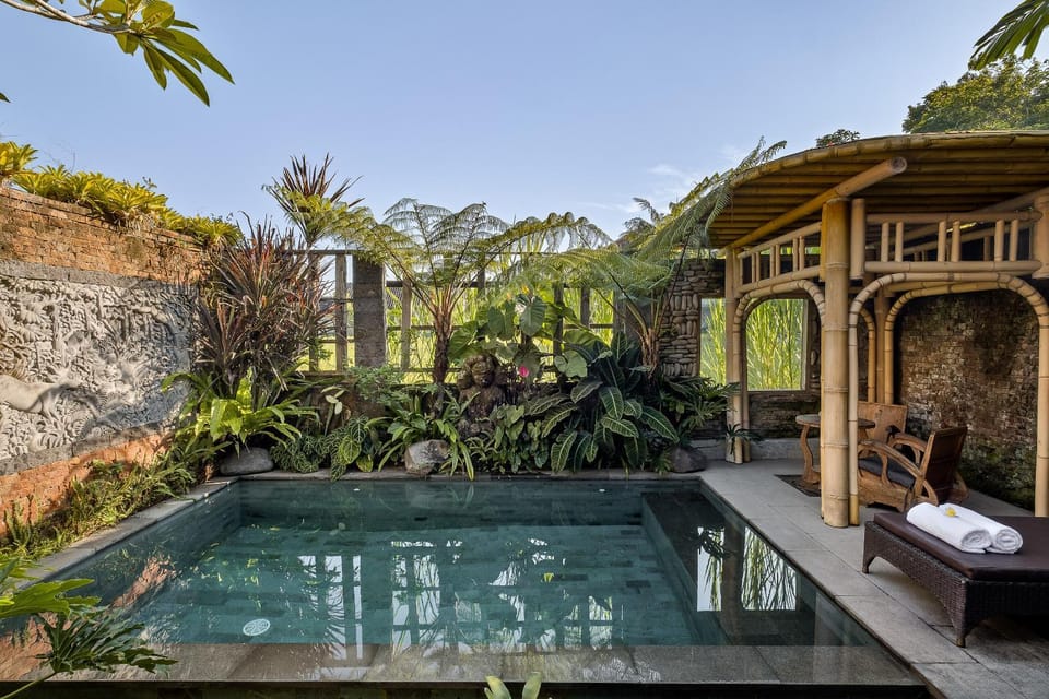 Patio, Natural landscape, Garden, Pool view, Swimming pool