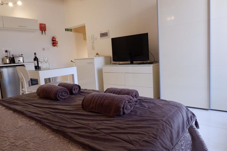 Bed, TV and multimedia, Kitchen or kitchenette, Bedroom, minibar, towels