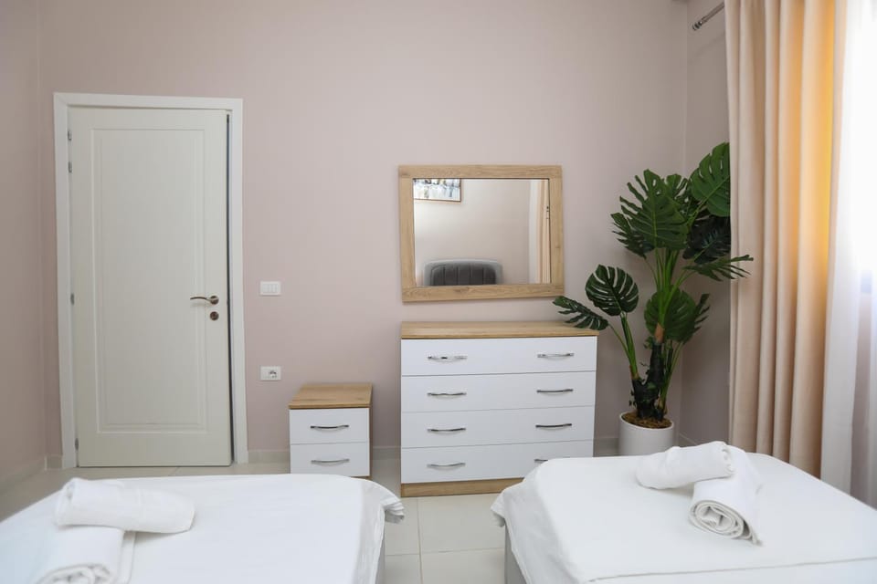 Bed, Photo of the whole room, Bedroom, towels, wardrobe
