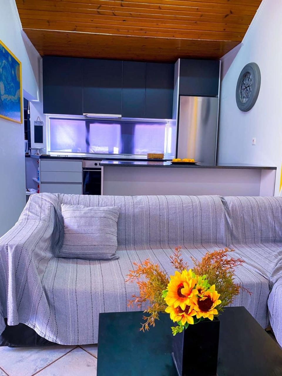 Kitchen or kitchenette, Living room, Decorative detail, Seating area, On site, Area and facilities, group of guests, Family, locker