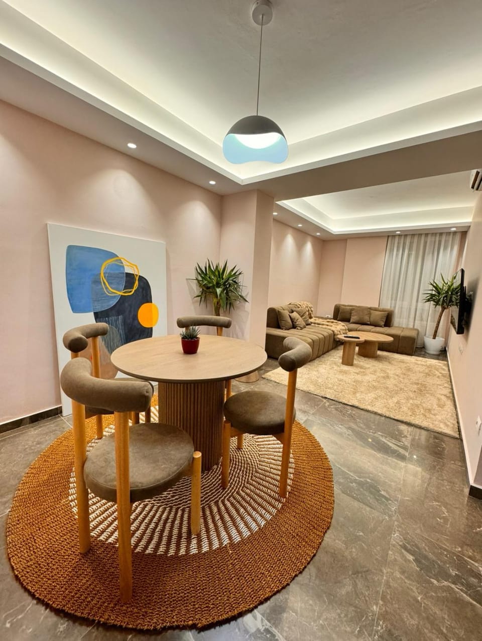 Living room, Seating area, Dining area
