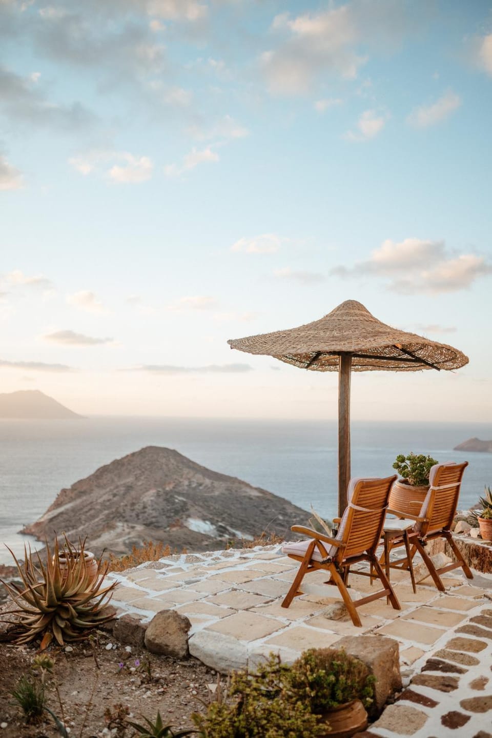Patio, Natural landscape, Sea view