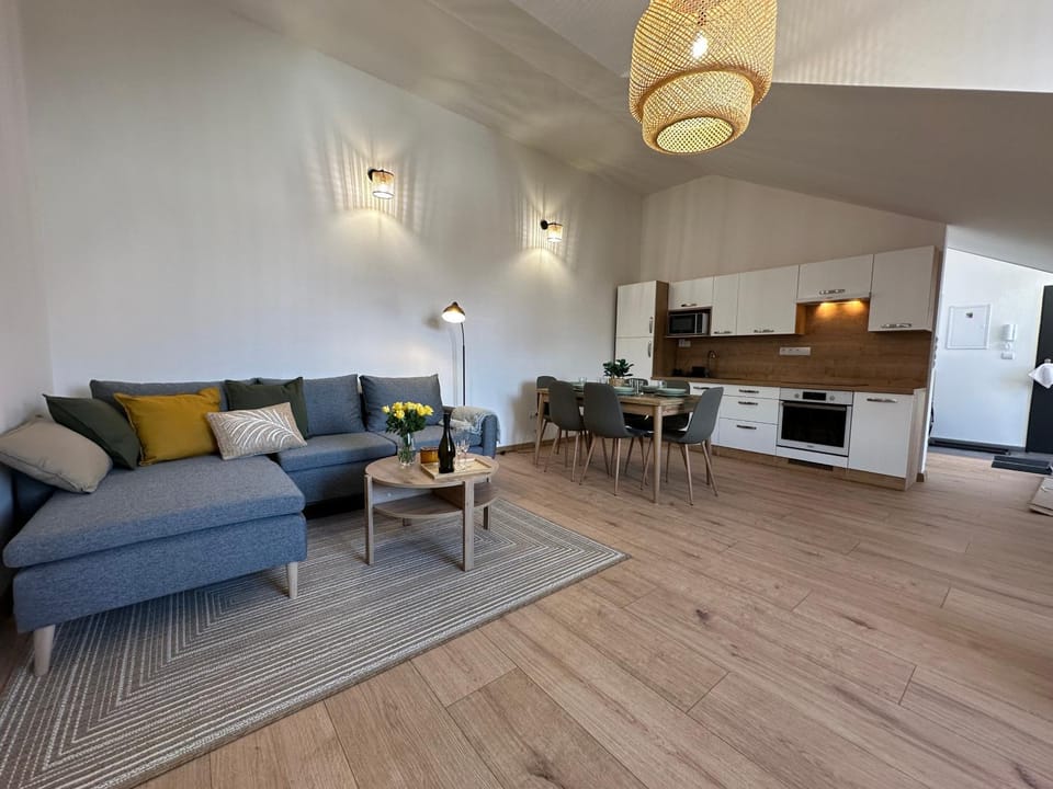 Kitchen or kitchenette, Living room, Dining area