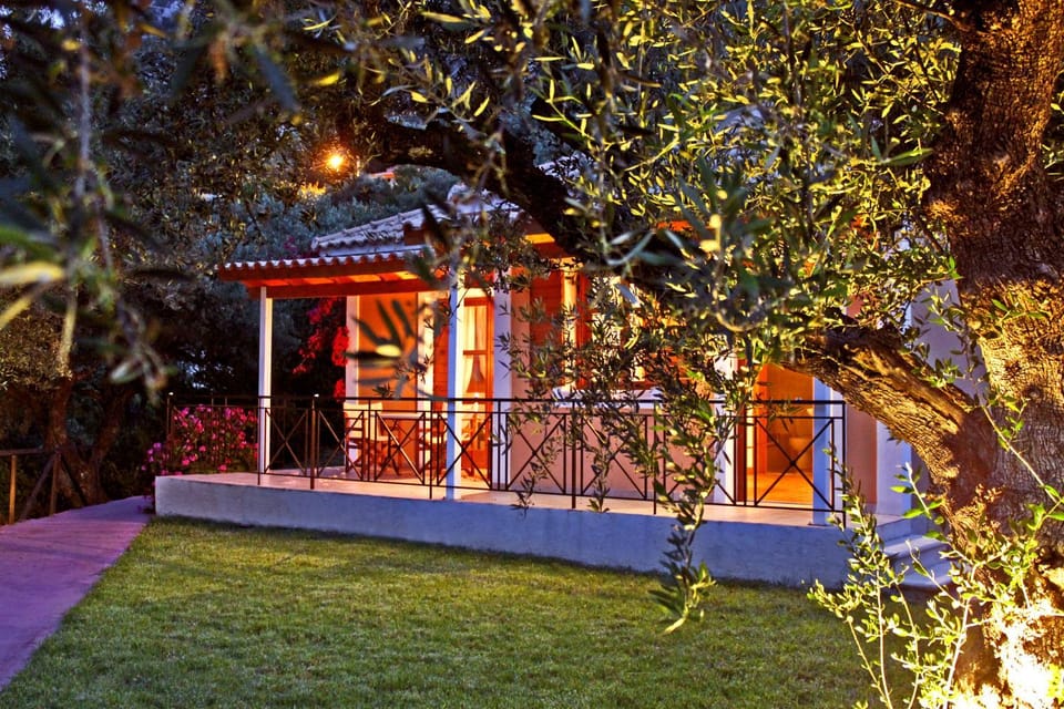 Property building, Facade/entrance, Night, Garden, Decorative detail, Garden view