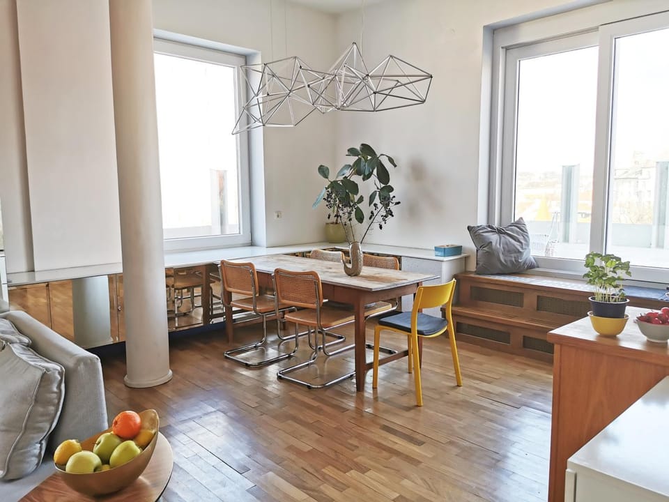Living room, Seating area, Dining area