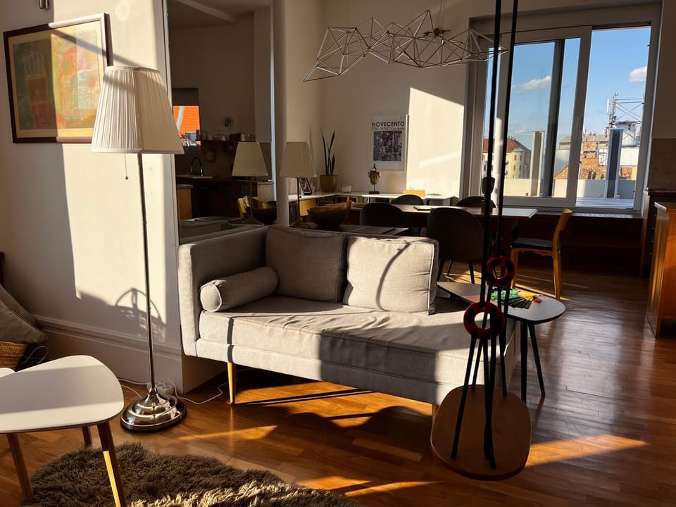 Living room, Seating area, Dining area