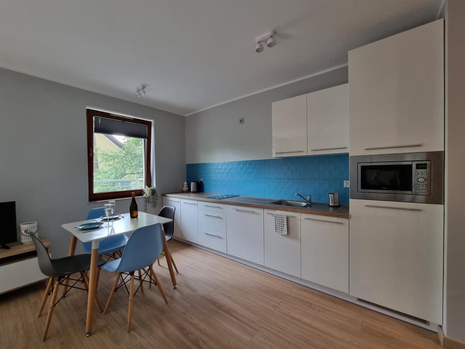 Kitchen or kitchenette, minibar, stove